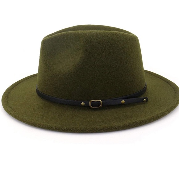 OLIVE GREEN WOMAN’S STYLISH FEDORA HAT *NEW* main image 2
